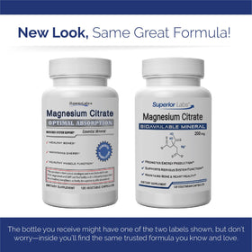 Citrate de magnésium 200mg, capsules dans une main