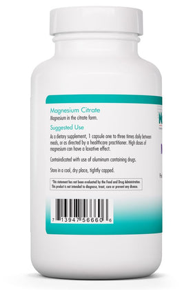 Citrate de magnésium Allergy Research Group capsules ouvertes sur une table