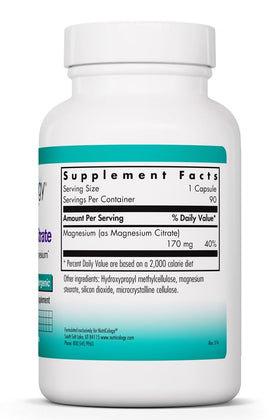 Citrate de Magnésium Allergy Research Group, capsules sur fond blanc