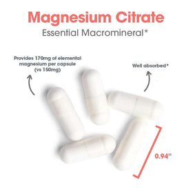 Citrate de Magnésium Allergy Research Group, informations nutritionnelles sur l'emballage