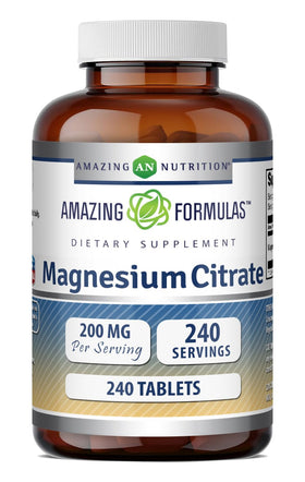 Citrate de magnésium Amazing Nutrition 200 mg comprimés avant