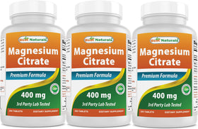 Citrate de Magnésium Best Naturals 400mg 250 comprimés vue avant
