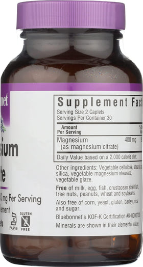 Citrate de Magnésium BlueBonnet 400mg en mode de vie actif