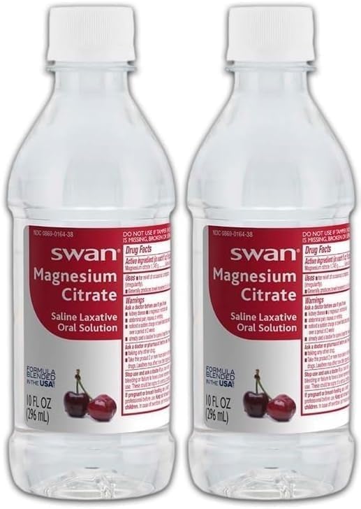 Citrate de Magnésium Cerise 2 x 300 ml, vue avant des bouteilles