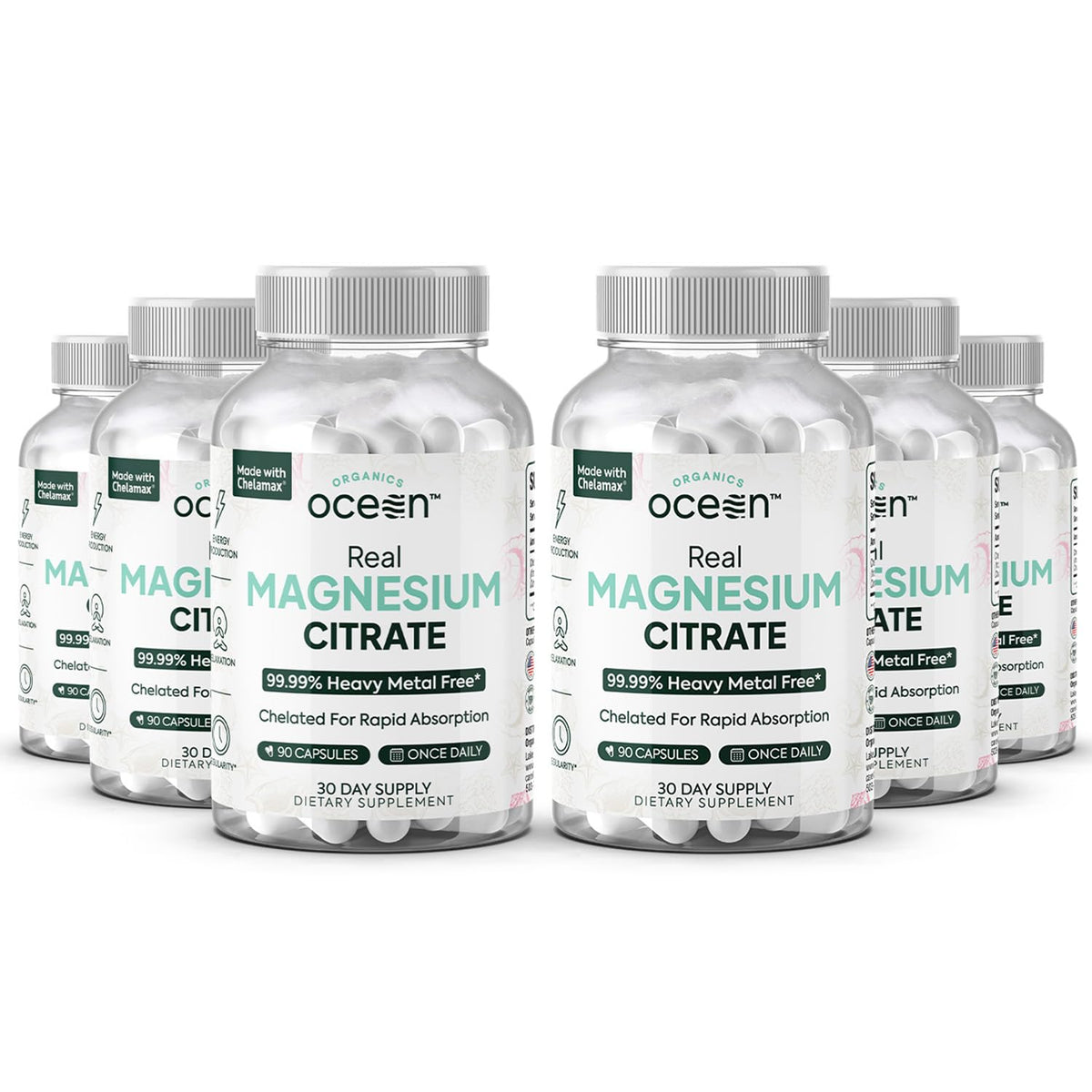 Citrate de magnésium chélaté Organics Ocean, paquet avant