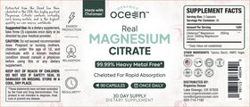 Citrate de magnésium chélaté Organics Ocean, paquet ouvert avec capsules