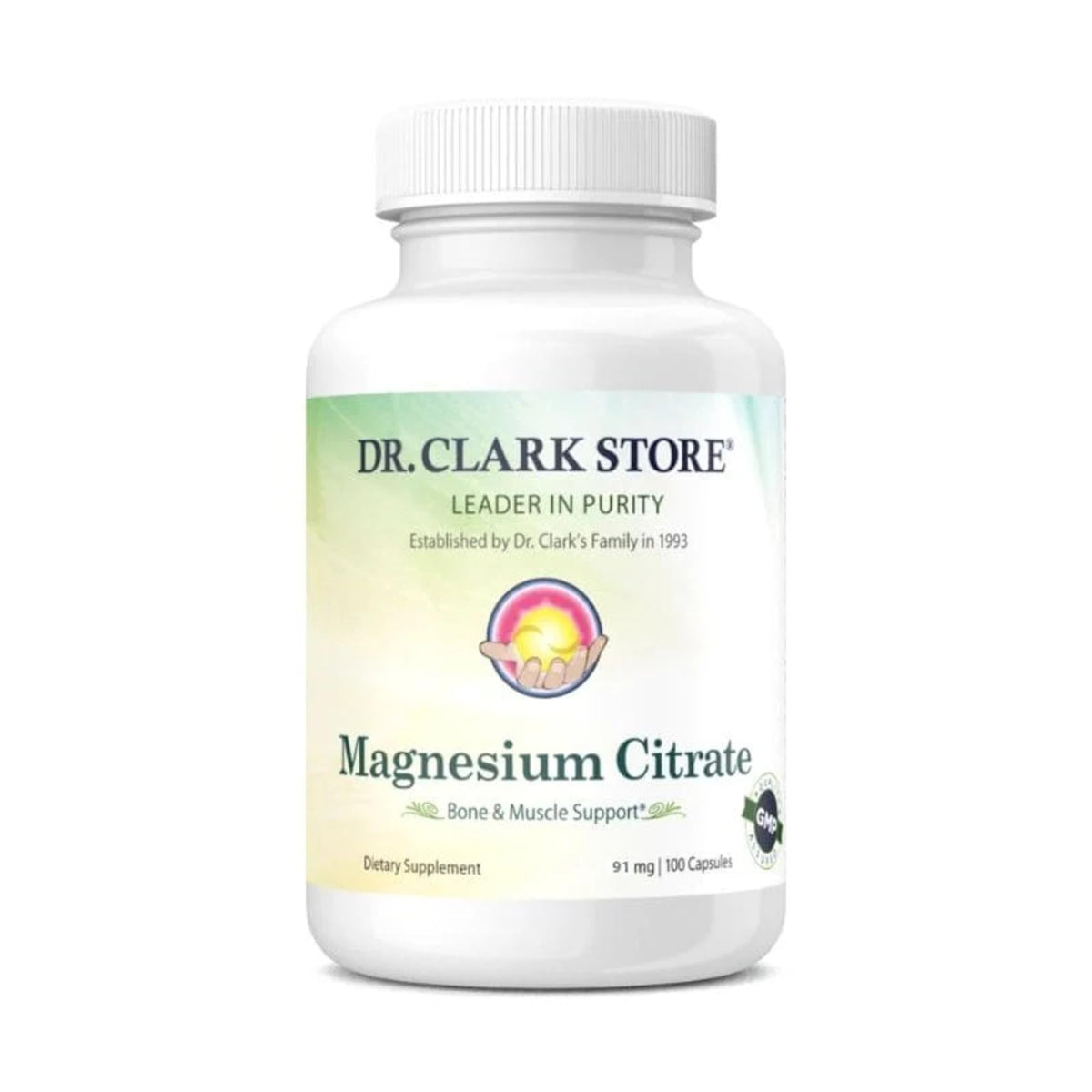 Citrate de Magnésium Dr Clark Store 91mg 100 Capsules vue de face