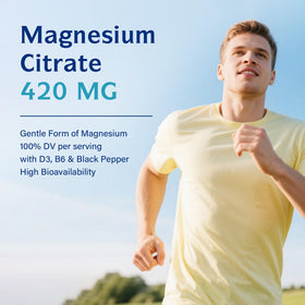 Citrate de magnésium Innate Vitality capsules sur une table