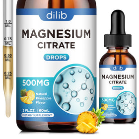 Citrate de magnésium liquide Dilib 500mg saveur ananas vue avant
