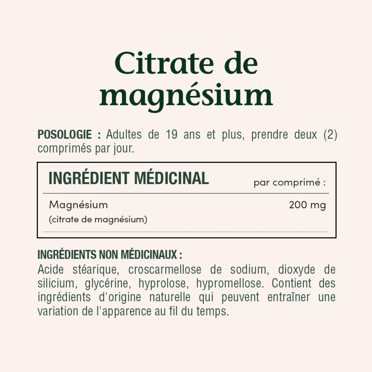 Citrate de magnésium Nature's Bounty 200 mg avec des accessoires de santé