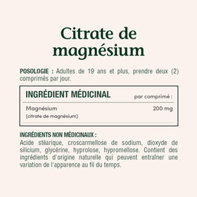 Citrate de magnésium Nature's Bounty 200 mg avec des accessoires de santé