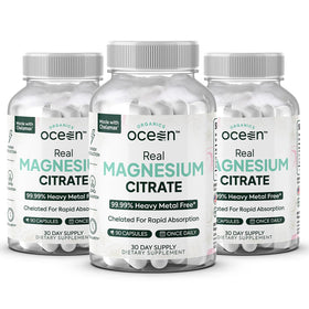 Citrate de magnésium Organics Ocean 250 mg, vue de face