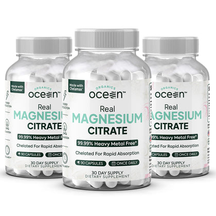 Citrate de magnésium Organics Ocean 250 mg, vue de face