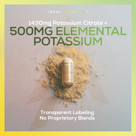 Citrate de Potassium 1400mg Ideal Infusion, capsules à l'intérieur