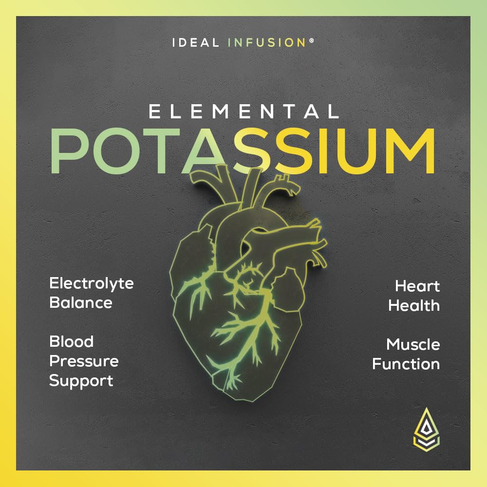 Citrate de Potassium 1400mg Ideal Infusion, vue arrière du flacon