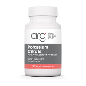 Citrate de potassium 99 mg Allergy Research Group - vue avant du flacon