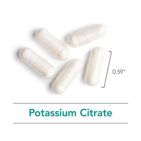 Citrate de Potassium 99 mg Capsules 120 unités avec étiquette