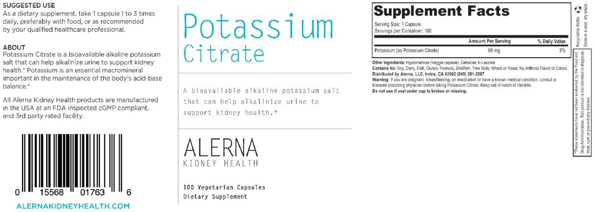 Citrate de potassium Alerna, prise en main d'une capsule