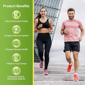 Citrate de potassium Novafun 1000mg en capsules à côté d'un verre d'eau