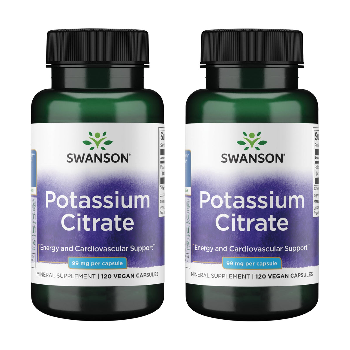 Citrate de Potassium Swanson 120 capsules vue de face