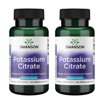 Citrate de Potassium Swanson 120 capsules vue de face