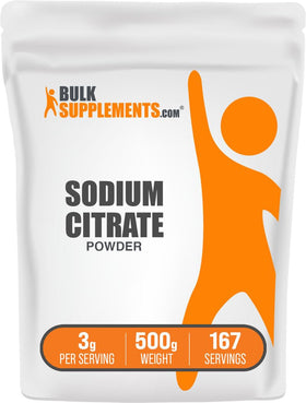 Citrate de Sodium BulkSupplements en poudre 500g vue avant