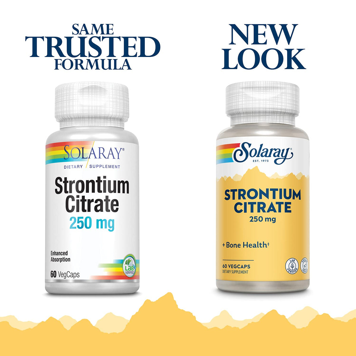 Citrate de Strontium SOLARAY 250 mg 60 VegCaps emballage
