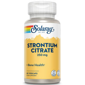 Citrate de Strontium SOLARAY 250 mg 60 VegCaps vue de face