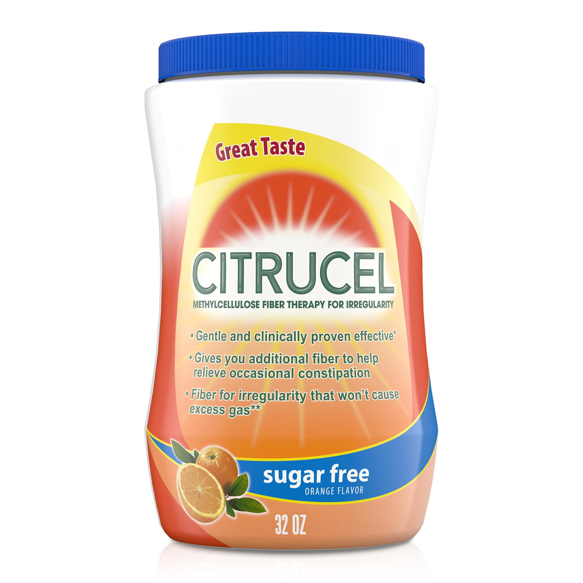 CITRUCEL Poudre de Fibre 32 oz Saveur Orange vue de face