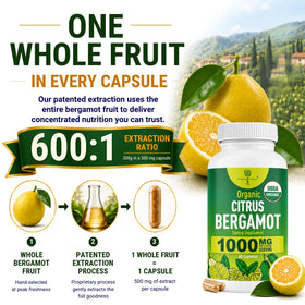 Citrus Bergamot 1000 mg capsules - environnement naturel