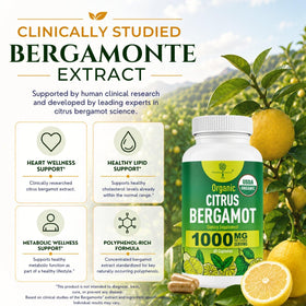 Citrus Bergamot 1000 mg capsules - vue de côté