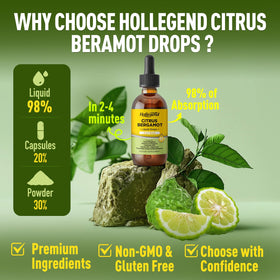 Citrus Bergamot HOLLEGEND avec ingrédients sur l'étiquette