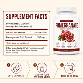 CIVGICY Extrait de Grenade Bio 700mg 90 capsules avec verre d'eau