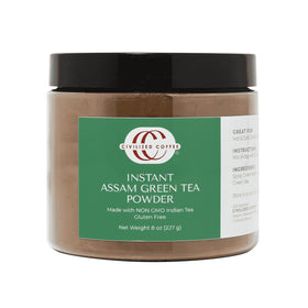 CIVILIZED COFFEE Poudre de Thé Vert Assam Instantané 259g vue de face