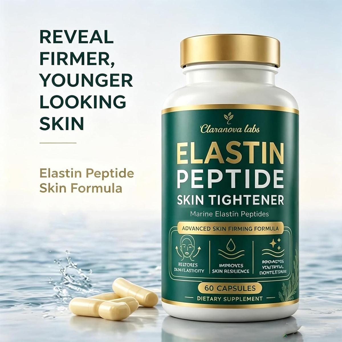 Claranova Labs Peptides Élastiques Marins 132g avec des ingrédients naturels