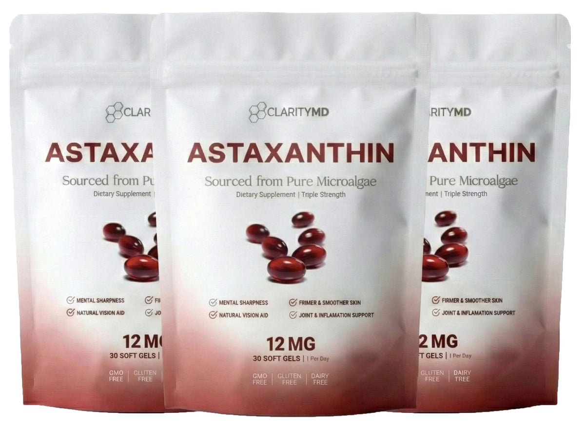 ClarityMD Astaxanthin 12mg gélules en boîte vue de face