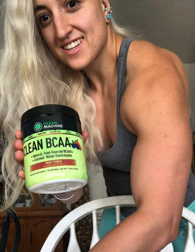 CLEAN MACHINE Clean BCAA 2:1:1 Vegan 290g, Fruit Punch, scoop and powder