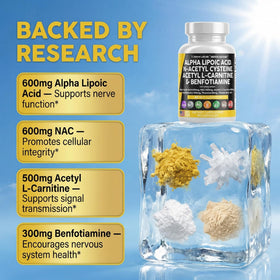 Clean Nutraceuticals Acide Alpha Lipoïque 600mg arrière de l'emballage