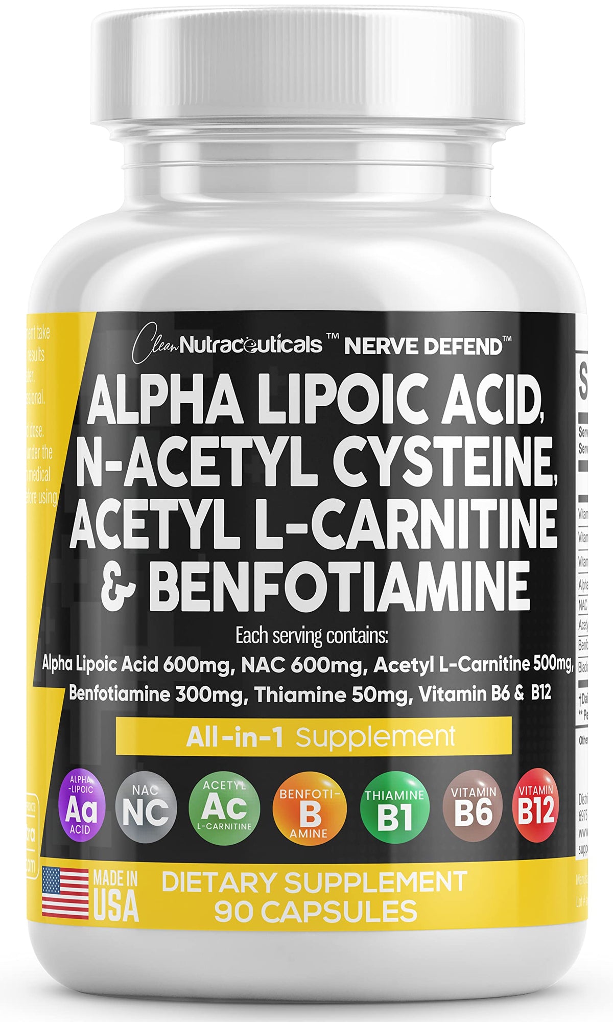 Clean Nutraceuticals Acide Alpha Lipoïque 600mg gélules avant de l'ouvrir