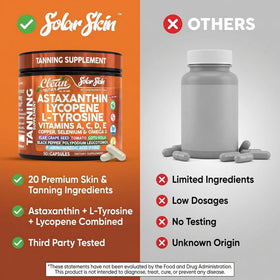 Clean Nutraceuticals Astaxanthine Capsules ouvertes sur une surface