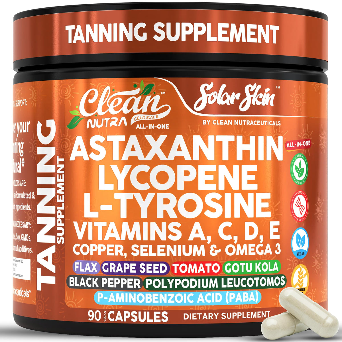 Clean Nutraceuticals Astaxanthine Complément Alimentaire 111g vue avant