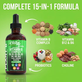 Clean Nutraceuticals B Complex gouttes avec ingrédients