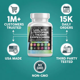 Clean Nutraceuticals CalmAgain 5-HTP 200mg gélules en vue de près