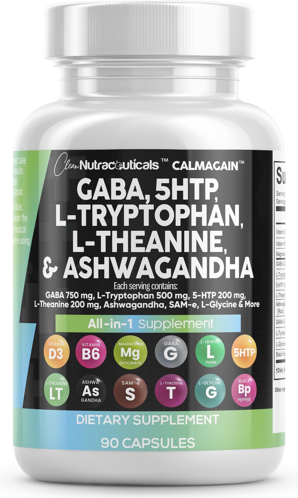 Clean Nutraceuticals CalmAgain 5-HTP 200mg gélules vue avant