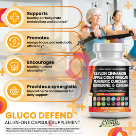 Clean Nutraceuticals Ceylon Cannelle Compléments Alimentaires 16 en 1 capsules