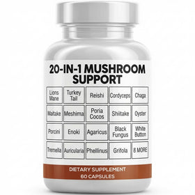 Clean Nutraceuticals champignons 20-en-1 avec ingrédients naturels