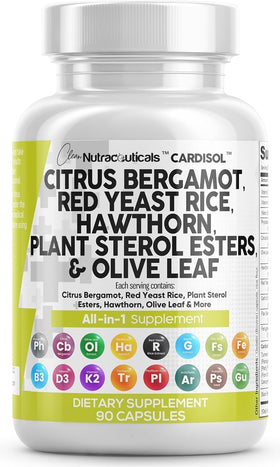 Clean Nutraceuticals Citrus Bergamot 168g capsules front view