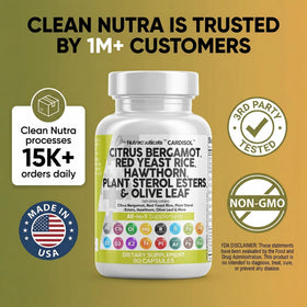 Clean Nutraceuticals Citrus Bergamot capsules in a lifestyle setting