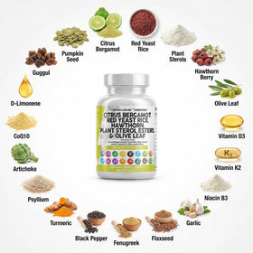 Clean Nutraceuticals Citrus Bergamot capsules with ingredients