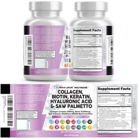Clean Nutraceuticals Collagène 1000mg 90 Capsules avec arrière-plan naturel